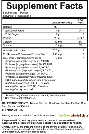 Restore: Whey Protein - Vanilla (Single-Serve Pouches)